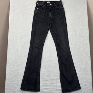 Citizens of Humanity Georgia High Rise Bootcut Jeans 23 Black Ankle Split Flare